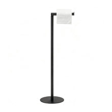 Toilet Paper Holder Stand, Free Standing Toilet Paper Roll Holder for 5 Spare Rolls, Modern Bathroom Toilet Paper Stand, Black