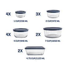 Anchor Hocking Glass Food Storage Containers with SnugFit Lids, 30 Piece Set