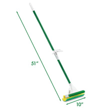 Libman Nitty Gritty Sponge Mop with Built-in Scrub Brush and Steel Handle