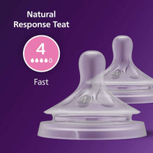 Philips Avent Natural Response Nipples, Fast Flow (Flow 4), 2-Pack, SCY964/02