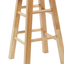 Mainstays Fully Assembled 24" Natural Wood Backless Bar Stool