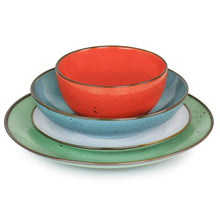 Elama Evelyn 20 Piece Round Stoneware Dinnerware Set in Assorted Colors