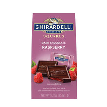 GHIRARDELLI Dark Chocolate Candy SQUARES with Raspberry Filling, 5.32 oz Bag