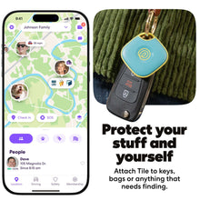 Life360 Tile (2024) Bluetooth Tracker, Keys Finder and Item Locator for Keys, Bags and More. Phone Finder. Both iOS and Android Compatible. 1-Pack (Aqua Lemon)