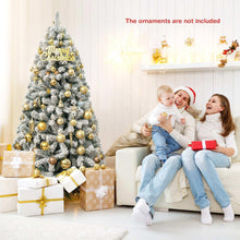 Costway CM22067 6 ft. Unlit Premium Snow Flocked Hinged Artificial Christmas Tree