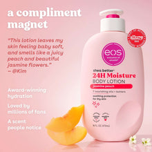 eos Shea Better Body Lotion- Jasmine Peach, Soothes Dry Skin, 16 fl oz