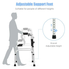 Resenkos Medical Mobility Walker,One-Button Folding Aluminum Walking Frame Walker