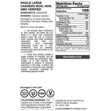 Cashew Nuts, 1 Pound – Non-GMO Verified, Large Size W240, Unsalted, Kosher