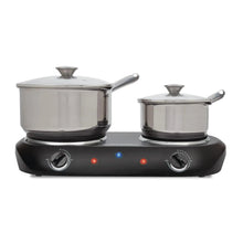 Mainstays Double Burner, 1800 W, Black Electric Cooktop, 1 Each, Assembled Product