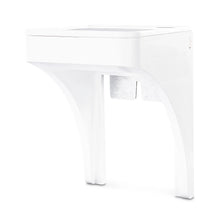 onn. White Outlet Shelf with Power Cord Storage Compartment