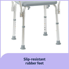 Medline Bath Chair and Shower Chair with Back and Armrests for Elderly, 13.5-In Seat, 350 lb Weight Capacity, Gray