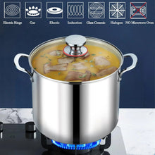 Coliware 12QT Stainless Steel Stock Pot with Glass Lid, 18/10 Food-Grade Material, 3-Ply Bottom, Induction Compatible, Dishwasher Safe