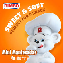 Bimbo Mini Mantecadas Vanilla Muffins, 8 twin packs, Mini Muffins, 17.6 oz Multipack