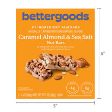 bettergoods Caramel Almond & Sea Salt Nut Bars, 1.4 oz, 5 Count