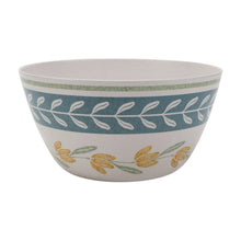 Better Homes and Gardens Bamboo Melamine Floral Salad Bowl with Acacia Lid and Utensil Set