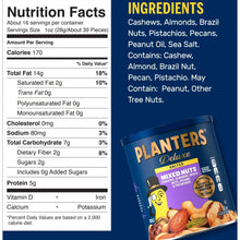 Planters Deluxe Mixed Nuts with Hazelnuts, Plant Based Protein, 15.25 oz Canister