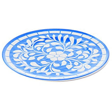 Elama Nelly 12 Piece Melamine Dinnerware Set in Blue