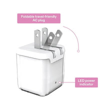 onn 32W Dual-Port USB-C & USB-A Wall Charger, Fast Charging, USB-IF Certified, Foldable Plug, Purple – Compatible with iPhone, iPad, AirPods, Samsung Galaxy, Note, Pixel & More