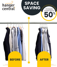 Hanger Central 25 pack 17 Inch Black Velvet Clothes Hangers with Swivel Hook
