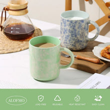AlOFMO 17oz Ceramic Coffee Mugs Set of 4, Coffee Cups with Handles, Tea Cups, Cappuccino Cup, Latte Cup, Microwave Safe Mugs for Home Office - USA MEGA SHOP