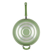 Farberware Easy Clean 12.5 Inch Ceramic Nonstick Frying Pan / Skillet with Helper Handle, Dishwasher Safe, Green