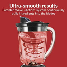 Hamilton Beach Wave Action Blender for Kitchen, 48 oz Jar for Smoothies and Shakes, Black
