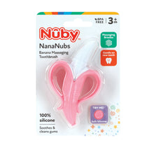 Nuby NanaNubs Banana Massaging Toothbrush for Infants, Pink