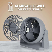 Holmes Blizzard 3-Speed Air Circulator Fan, 90° Adjustable Tilt, Removable Grill, Gray