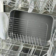 Farberware Bakeware Roasting Pan with Removable Flat Rack - 10.5x15 Inches, Dishwasher Safe, Oven-Safe to 450°F, Non-Stick Finish, Gray