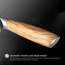 Hecef Japanese Chef Knife, Forged 67-Layer Damascus Steel Ultra Sharp Professional Hammered Carving Knife