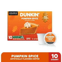 Dunkin’ Pumpkin Spice Artificially Flavored Coffee, Keurig K Cup Pods, 10 Count Box