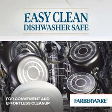 Farberware Easy Clean 20 Pcs Nonstick Cookware Set and Glass Lids with Cooking Tools and Food Storage Containers, Dishwasher Safe