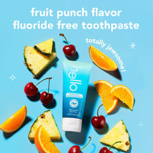 hello Smiling Shark Fluoride Free Kids Toothpaste, Natural Fruit Punch, 4.2 Oz Tube