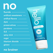 hello Smiling Shark Fluoride Free Kids Toothpaste, Natural Fruit Punch, 4.2 Oz Tube