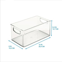 iDESIGN Linus Plastic Fridge/Pantry Kitchen Organizer Bins, Set of 4
