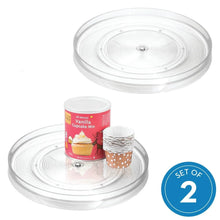 iDesign_2-Piece_11_Clear_Turntable_Lazy_Susan_Organizers - USA Mega Market