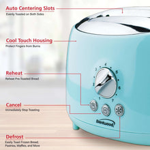 Brentwood Cool-Touch 2-Slice Retro Toaster with Extra-Wide Slots (Blue)