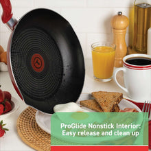 T-fal Easy Care 12-Piece Non-Stick Cookware Set, Pots and Pans, Red