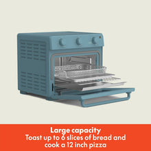 bella 6-Slice Air Fry Toaster Oven with 7 Preset Cooking Options and EverGood™ Nonstick Coated Trays, Surf