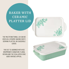 The Pioneer Woman Agatha Rectangular Baker with Platter Lid, 9" x 13"