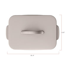 Beautiful 9”x13” Covered Stoneware Baking Dish, Porcini Taupe by Drew Barrymore