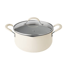 The Pioneer Woman Sutton 17-Piece Ceramic Cookware Set with Strainer Lids and Cookie Sheet with Rack, Cream