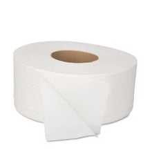 Single jumbo toilet paper roll from Brands For Less USA showing soft white sheets for bulk use