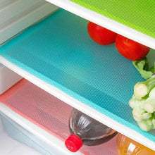 kitchenwise-refrigerator-shelf-liners-washable-closeup-dotted-texture-blue-green-vegetables - USA Mega Market