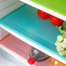 kitchenwise-refrigerator-shelf-liners-washable-closeup-dotted-texture-blue-green-vegetables - Brands For Less USA