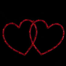 17" Lighted Double Heart Valentine's Day Window Silhouette