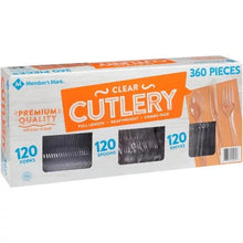 members-mark-clear-plastic-cutlery-set-360-count-box-front-windows-showing-120-each - USA Mega Market