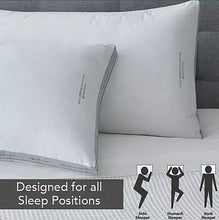 members-mark-premium-hotel-pillows-for-home-close-up-two-pillows-with-sleep-position-icons - Brands For Less USA