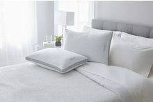 members-mark-premium-hotel-pillows-for-home-styled-bedroom-scene-gray-piped-edges - Brands For Less USA