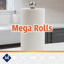 Brands For Less USA super premium paper towels bulk mega rolls on kitchen countertop